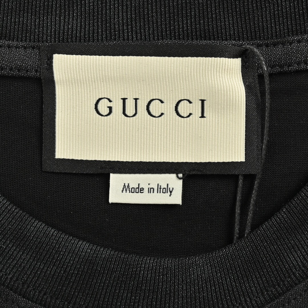 T-shirt Gucci à logo vieilli (noir)