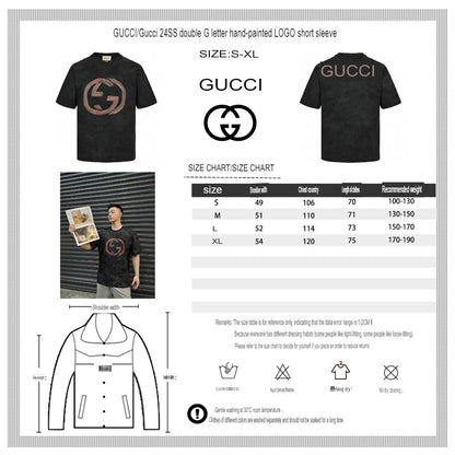 T-shirt Gucci à logo vieilli (noir)