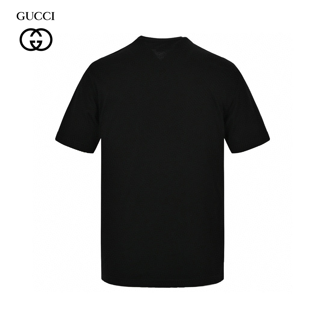 T-shirt noir Gucci à motif dragon