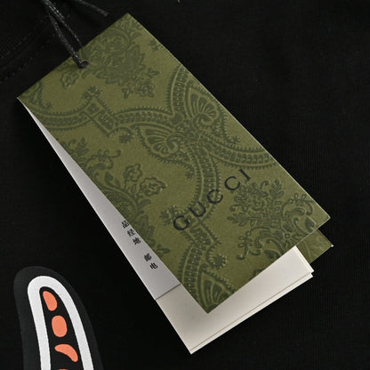 T-shirt noir Gucci à motif dragon