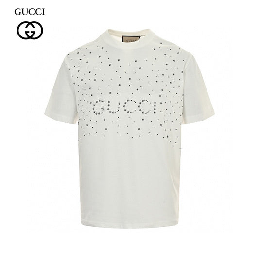 T-shirt blanc orné Gucci