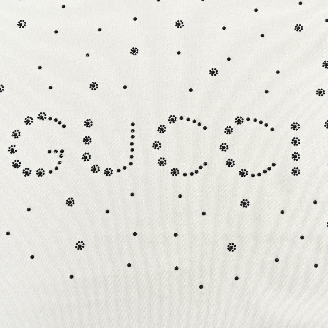 T-shirt blanc orné Gucci