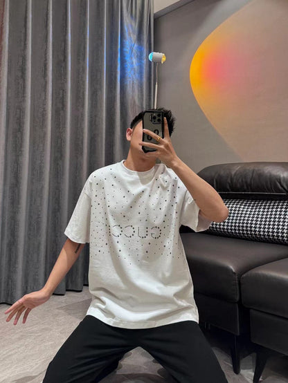 T-shirt blanc orné Gucci