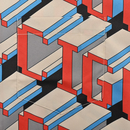 Chemise Gucci à imprimé logo géométrique