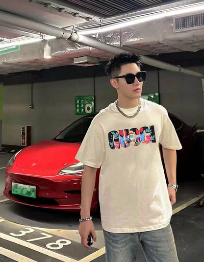 T-shirt graphique Gucci (crème)