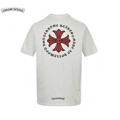 T-shirt blanc Gucci à poche et motif floral en forme de cœur