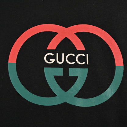 T-shirt noir Gucci à motif GG entrelacé