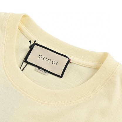 T-shirt crème Gucci à motif GG entrelacé
