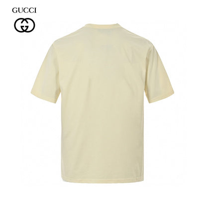T-shirt crème Gucci à motif GG entrelacé