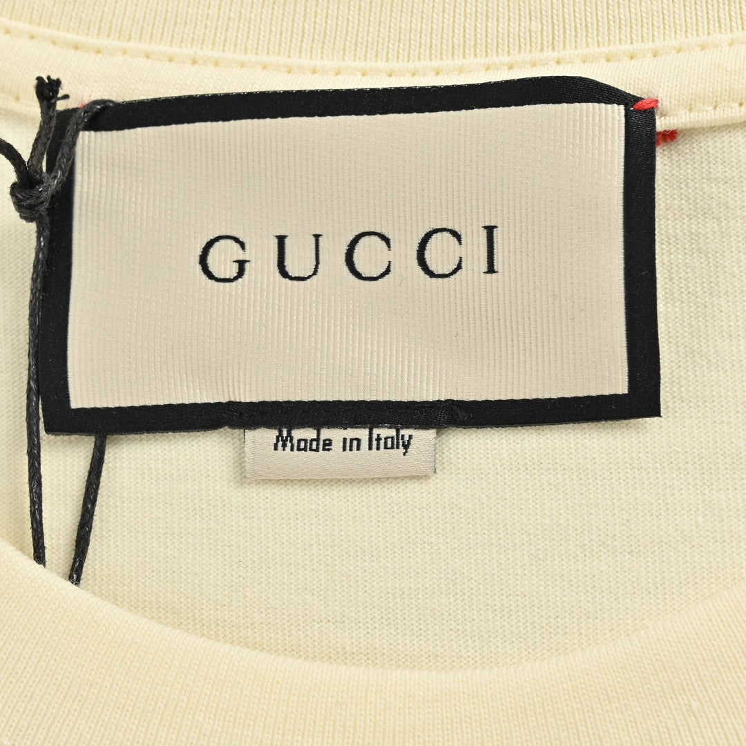 T-shirt crème Gucci à motif GG entrelacé