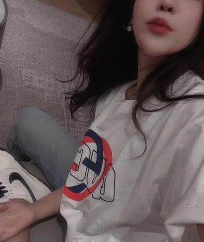 T-shirt Gucci à motif GG entrelacé - Blanc