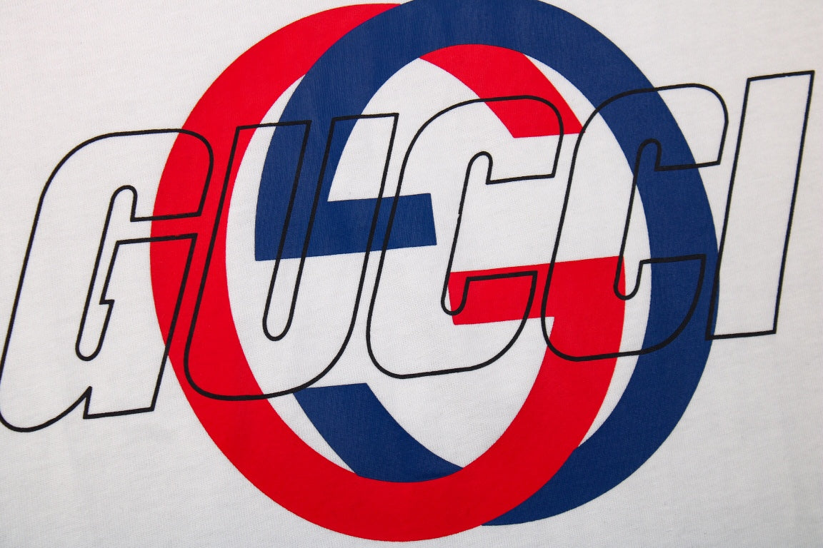 T-shirt Gucci à motif GG entrelacé - Blanc