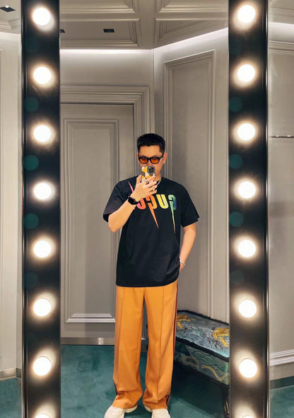 T-shirt Gucci Rainbow Lightning (noir)