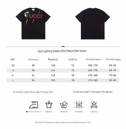 T-shirt Gucci Rainbow Lightning (noir)