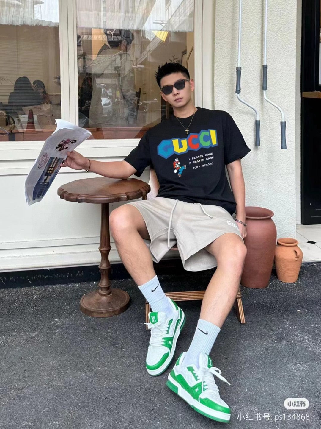 T-shirt Gucci Retro Game (Noir)