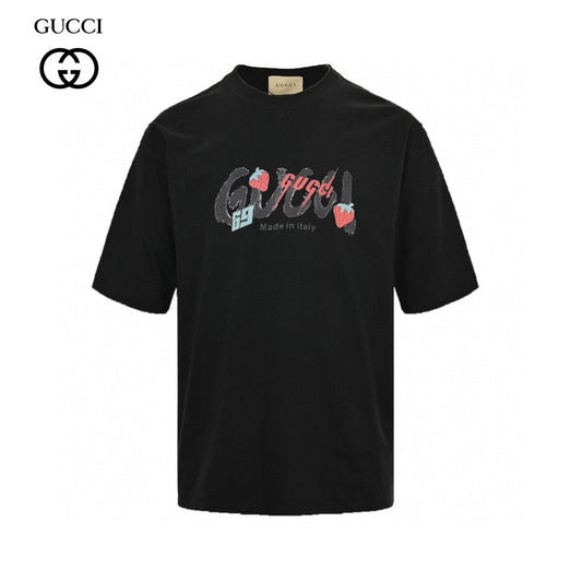 T-shirt Gucci à logo fraise (noir)