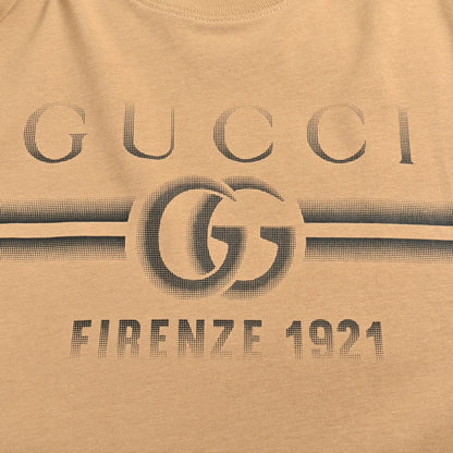 T-shirt Gucci beige avec logo Firenze 1921
