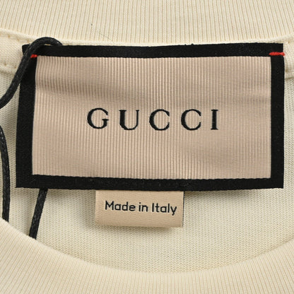 T-shirt blanc Gucci à motif dragon