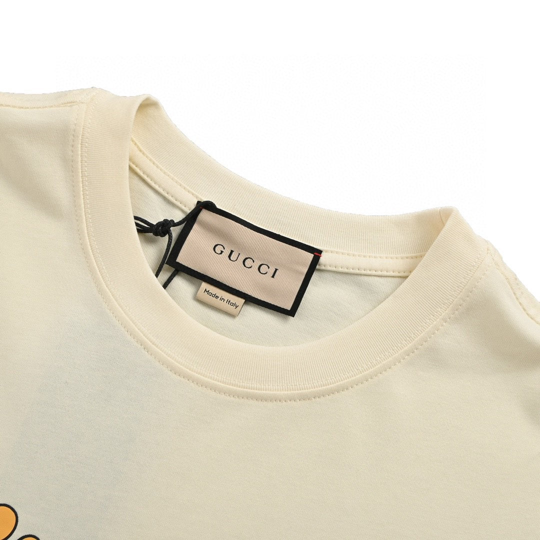 T-shirt blanc Gucci à motif dragon