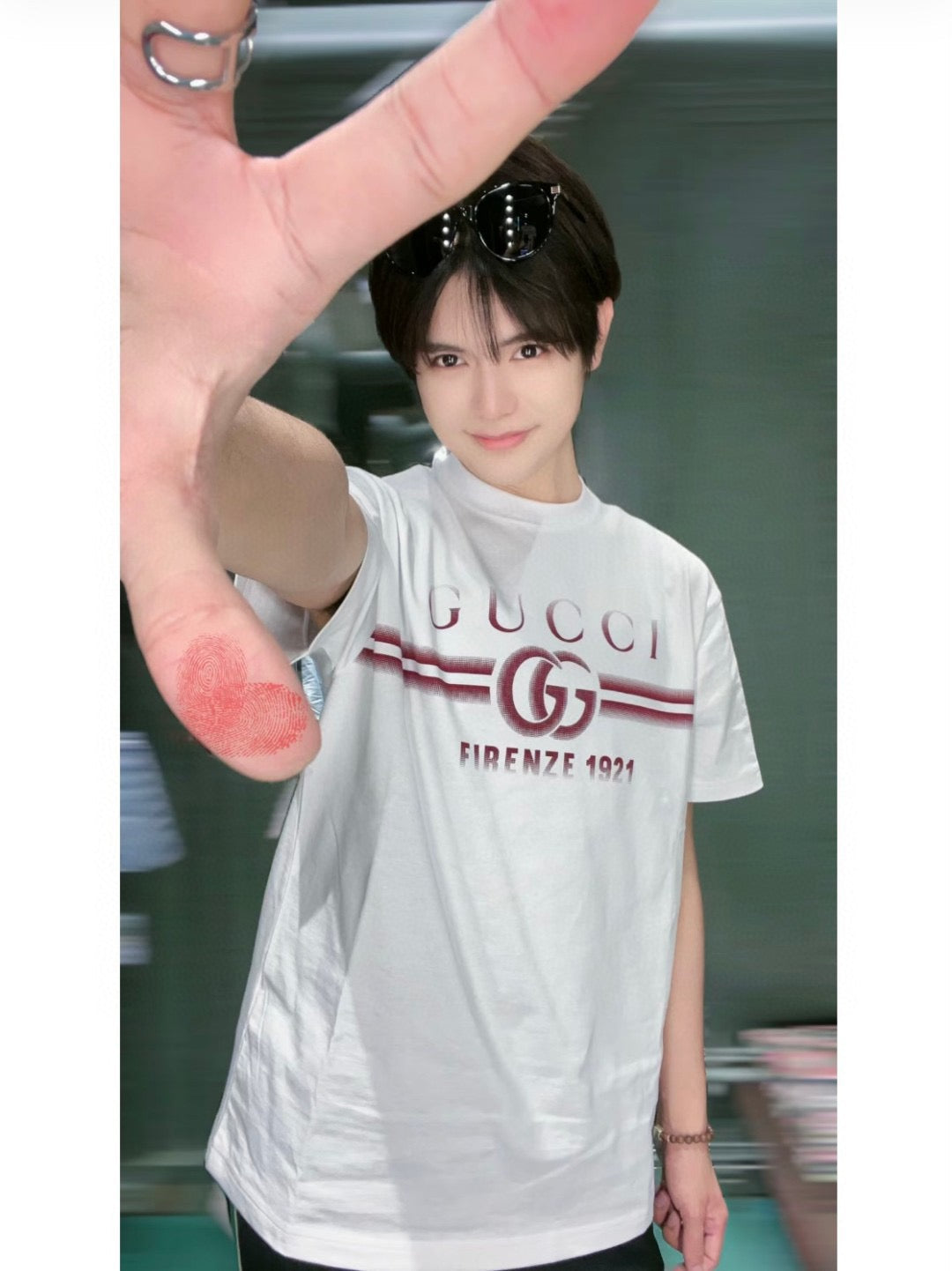 T-shirt blanc Gucci avec logo Firenze 1921