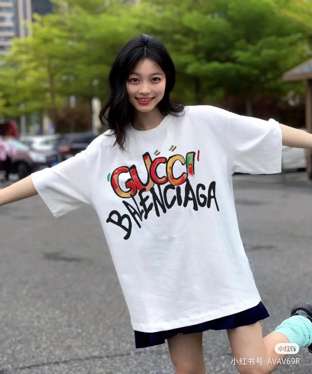 T-shirt Gucci x Balenciaga (blanc)