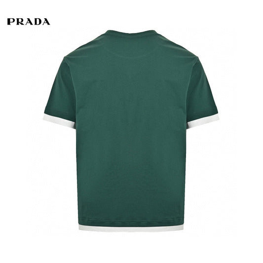 T-shirt Prada vert double couche