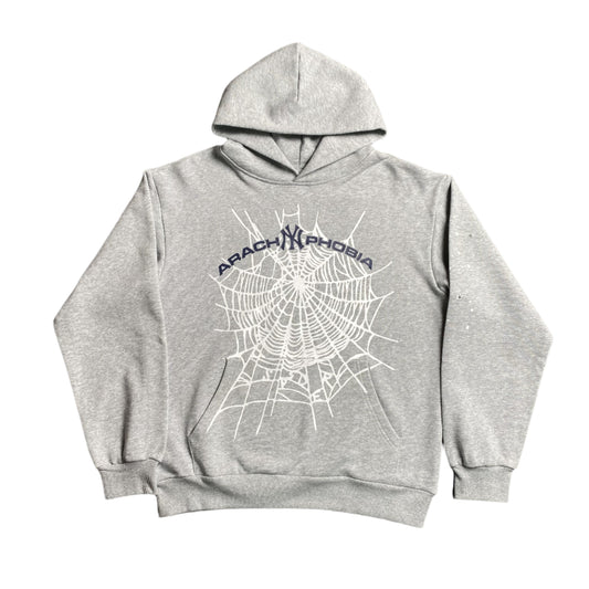 SP5DER ARACH NY PHOBIA HOODIE GRIS CENDRE