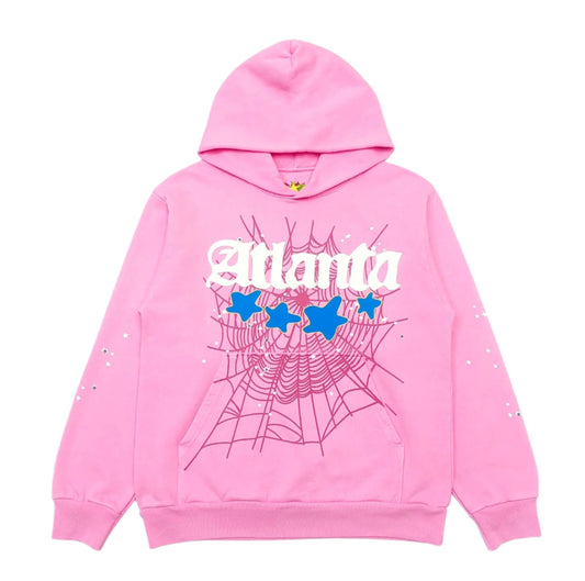 SWEAT À CAPUCHE SP5DER ATLANTA ROSE