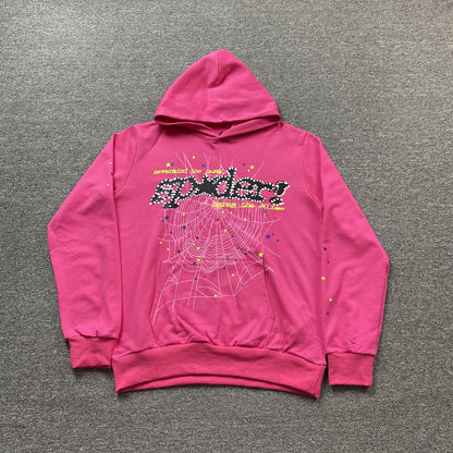 SP5DER P*NK V2 SWEAT À CAPUCHE ROSE