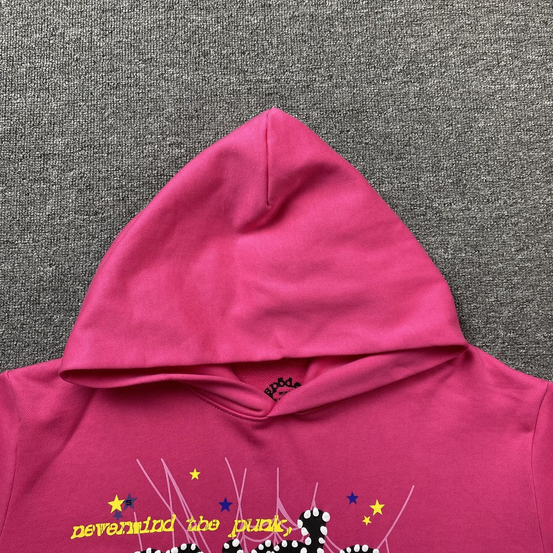SP5DER P*NK V2 SWEAT À CAPUCHE ROSE