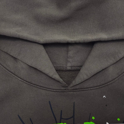 SP5DER WAIT WEB SWEAT À CAPUCHE GRIS ARDOISE