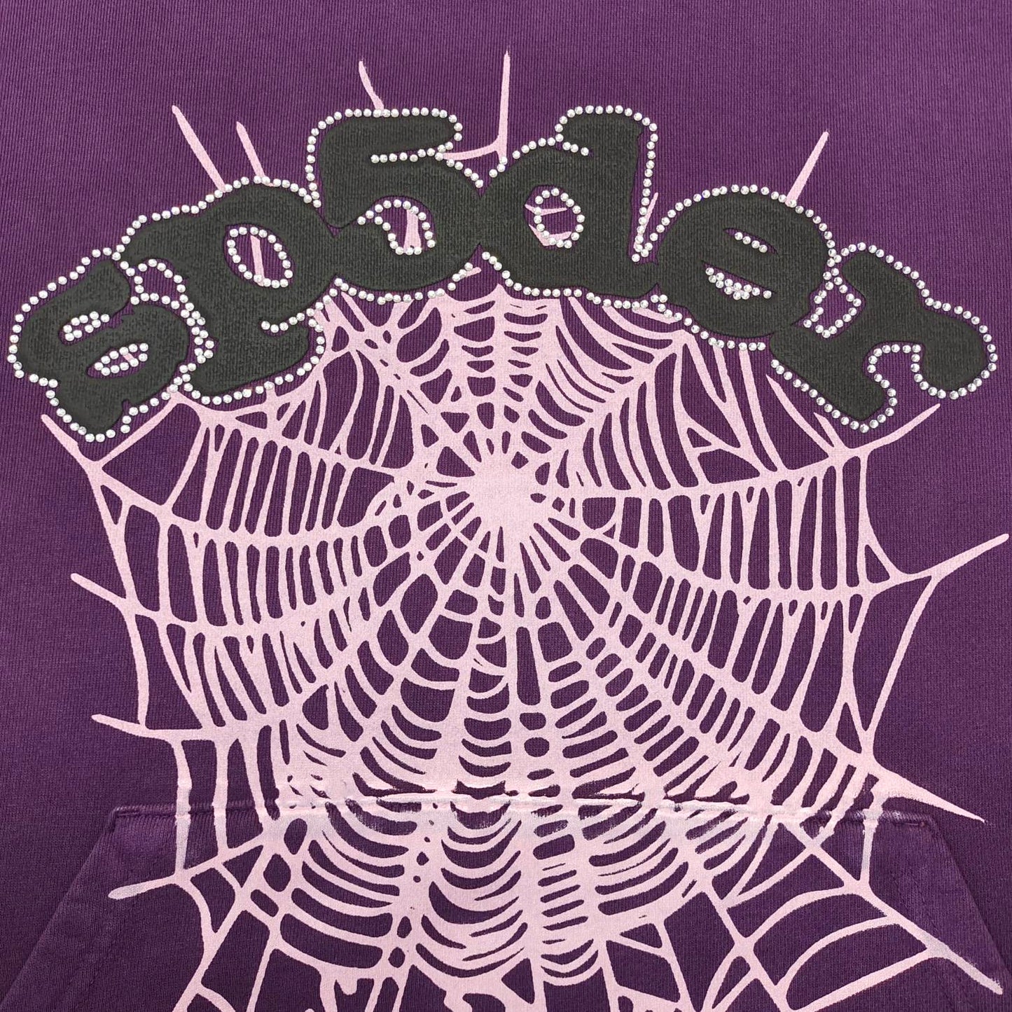 SWEAT À CAPUCHE SP5DER WEB VIOLET