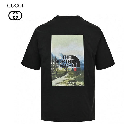 T-shirt The North Face x Gucci à imprimé nature (noir)