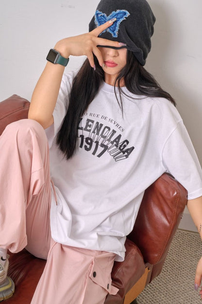 T-shirt blanc Balenciaga 1917