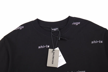 T-shirt Balenciaga à logo imprimé intégral