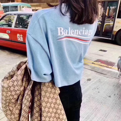 T-shirt Balenciaga à logo basique - Bleu clair