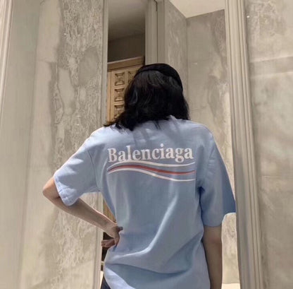 T-shirt Balenciaga à logo basique - Bleu clair