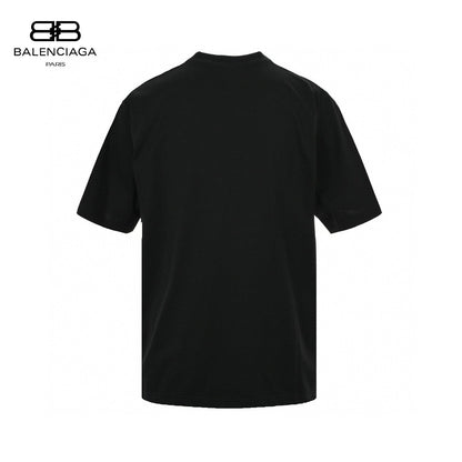T-shirt noir Balenciaga avec motif EREWHON