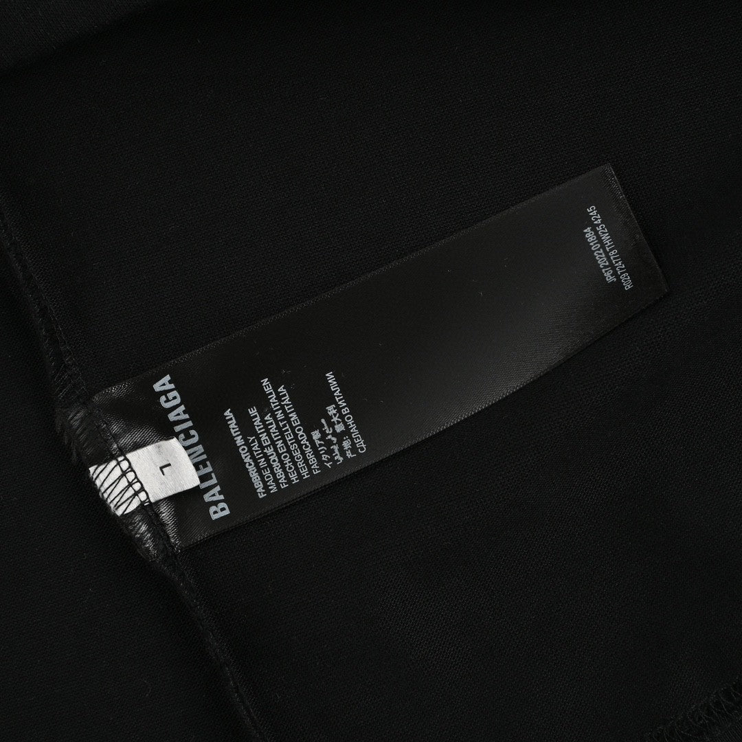 T-shirt noir Balenciaga à motif montagne