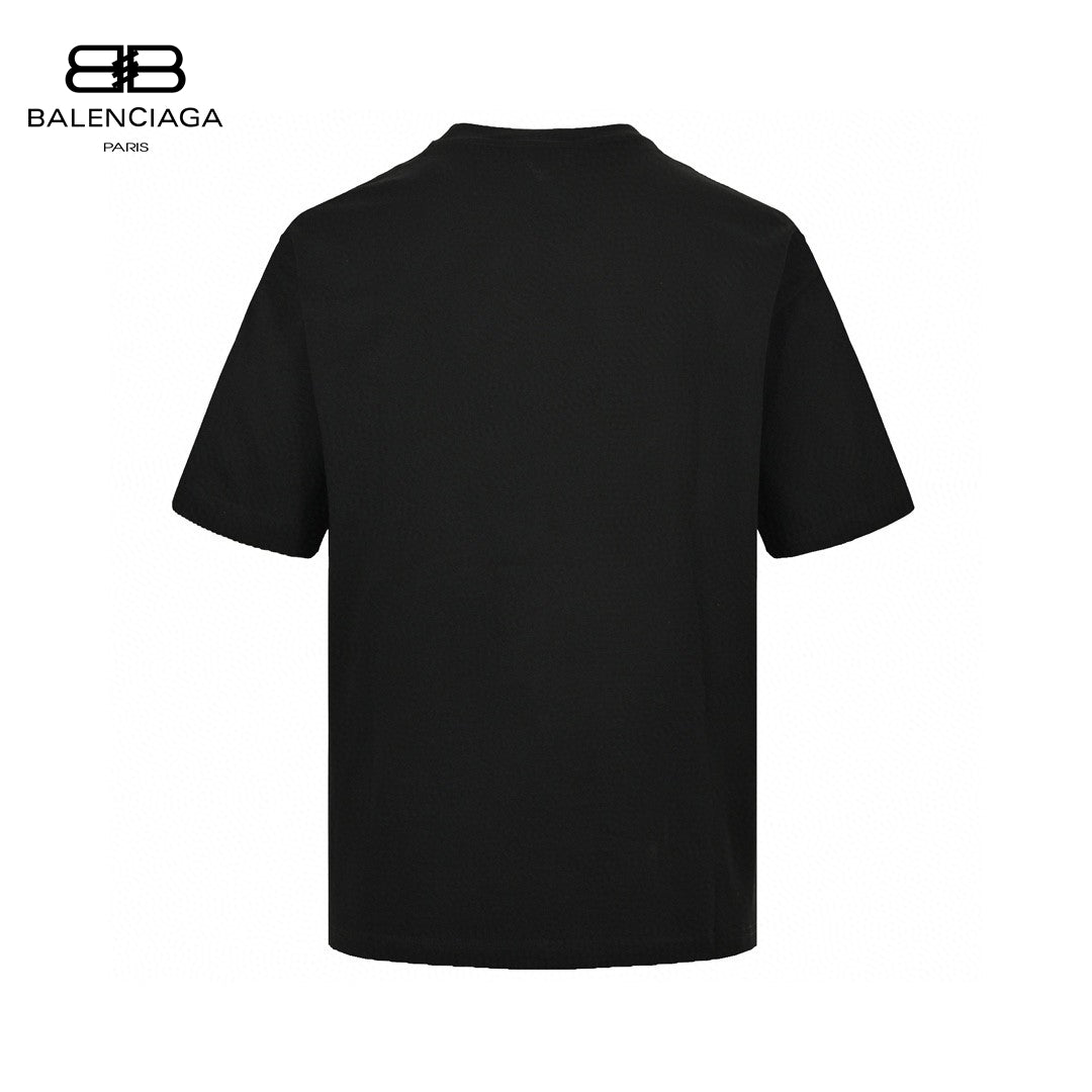 T-shirt Balenciaga à logo bleu (noir)