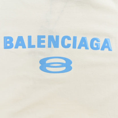 T-shirt Balenciaga à logo bleu (blanc)