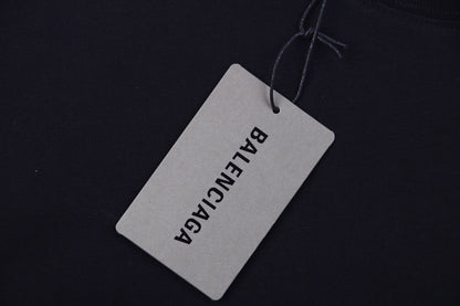 T-shirt noir Balenciaga à logo calligraphique