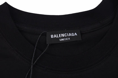 T-shirt noir Balenciaga à logo calligraphique