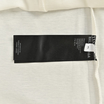 T-shirt Balenciaga à logo « BB » craquelé (blanc)