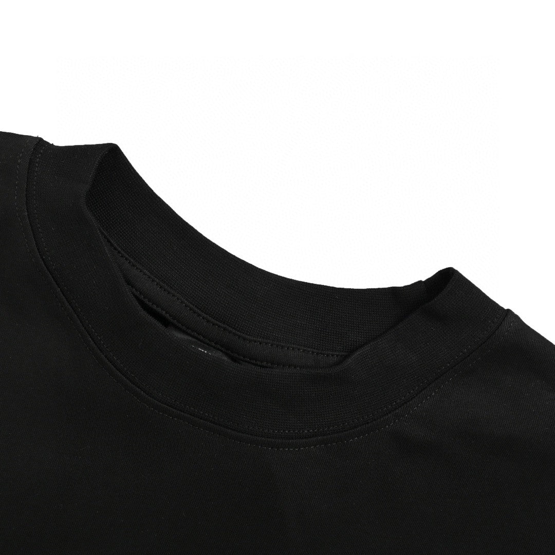 T-shirt Balenciaga à logo craquelé (noir)