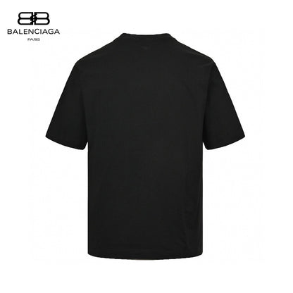 T-shirt Balenciaga à logo craquelé (noir)