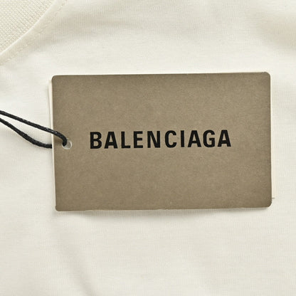 T-shirt Balenciaga à logo craquelé (blanc)