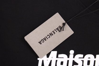 T-shirt noir Balenciaga avec noms de designers