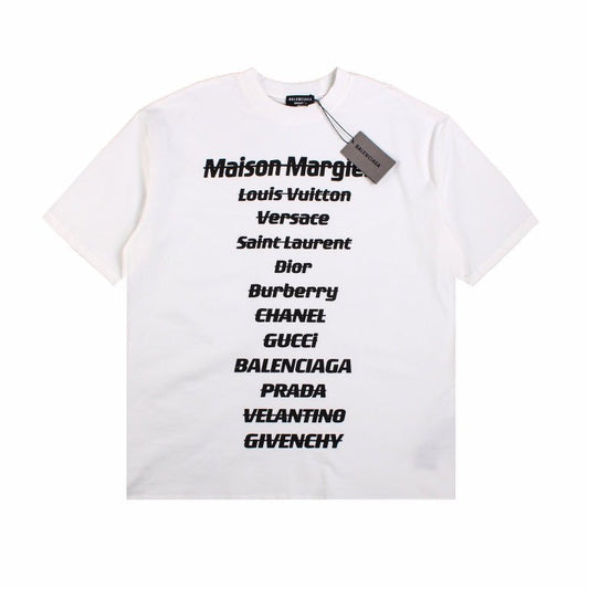 T-SHIRT BLANC BALENCIAGA AVEC NOMS DE MARQUEUR