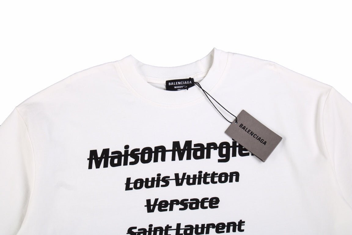 T-SHIRT BLANC BALENCIAGA AVEC NOMS DE MARQUEUR